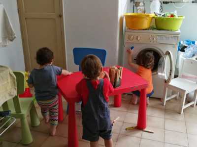 E la veranda, per svagarsi tra lavatrici e panni appesi